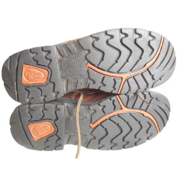 Brown Leather TIMBERLAND PRO rebolt Oxford Shoe Size 9.5 W slip oil resistant - Picture 7 of 10